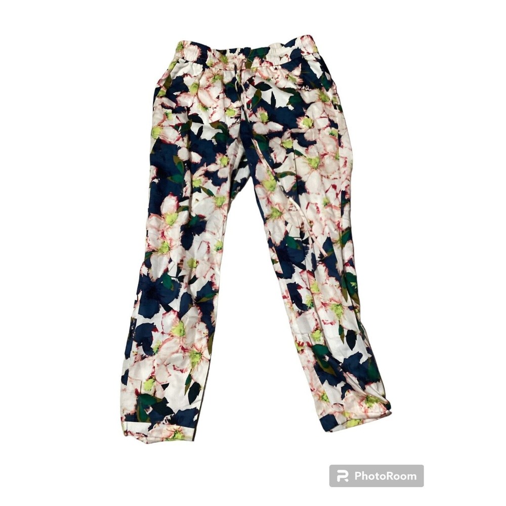 J. Crew Blue. Floral Drawstring Pants